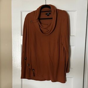 AGB Women's Terracotta Orange Brown  Knit Top